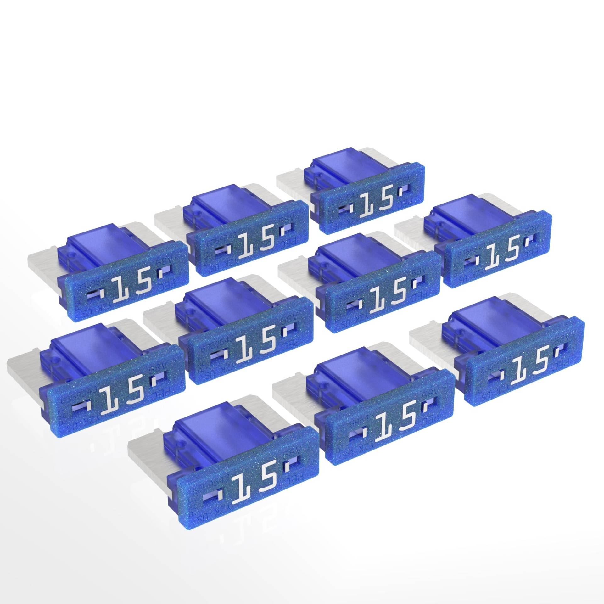AUPROTEC Mini LP Kfz Sicherungen Flachstecksicherungen 2A - 30A Auswahl: 15A Ampere blau, 10 Stück von AUPROTEC