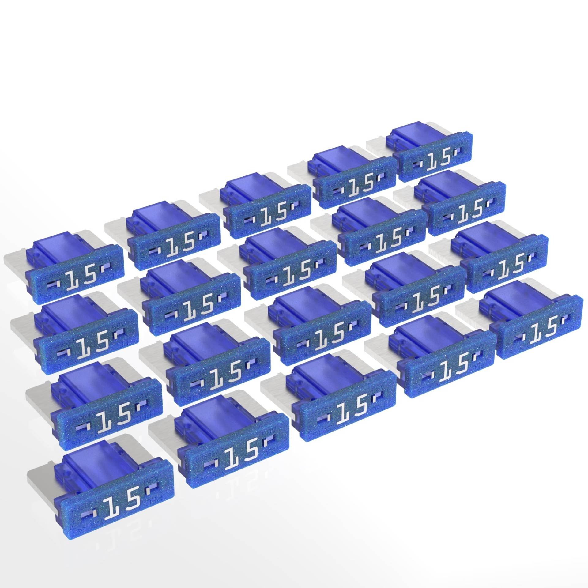 AUPROTEC Mini LP Kfz Sicherungen Flachstecksicherungen 2A - 30A Auswahl: 15A Ampere blau, 20 Stück von AUPROTEC