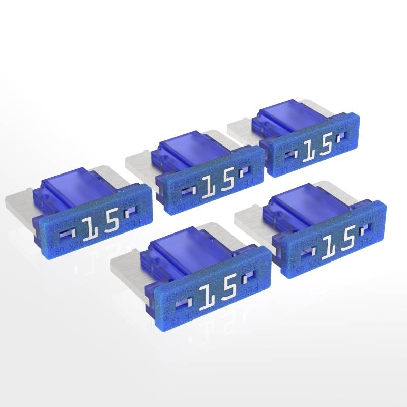 AUPROTEC Mini LP Kfz Sicherungen Flachstecksicherungen 2A - 30A Auswahl: 15A Ampere blau, 5 Stück von AUPROTEC