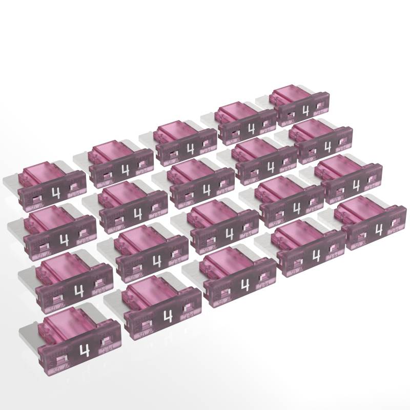 AUPROTEC Mini LP Kfz Sicherungen Flachstecksicherungen 2A - 30A Auswahl: 4A Ampere pink, 20 Stück von AUPROTEC