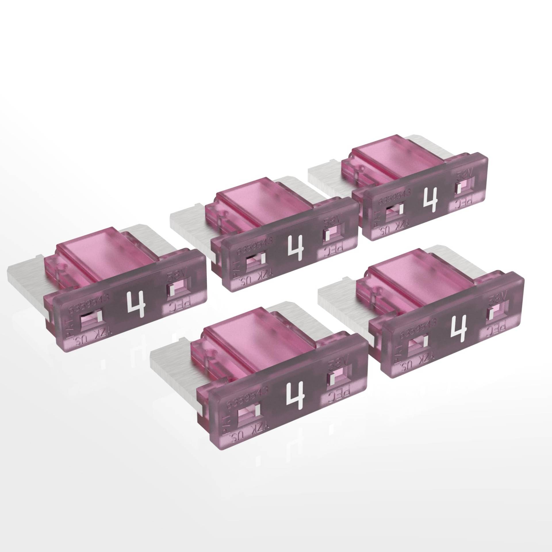 AUPROTEC Mini LP Kfz Sicherungen Flachstecksicherungen 2A - 30A Auswahl: 4A Ampere pink, 5 Stück von AUPROTEC