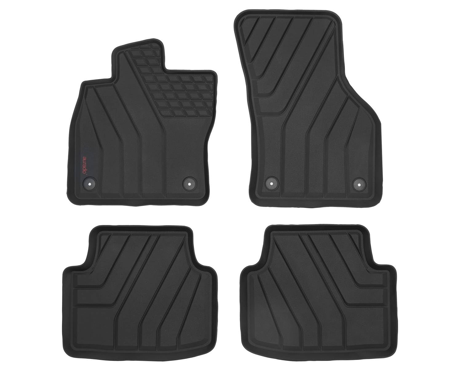 Premium Gummi Fußmatten mit Rand passend für VW Passat Limousine/Variant 3G/B8 ab 11/2014-1/2024 AURADO AU47000003 Automatten von AURADO
