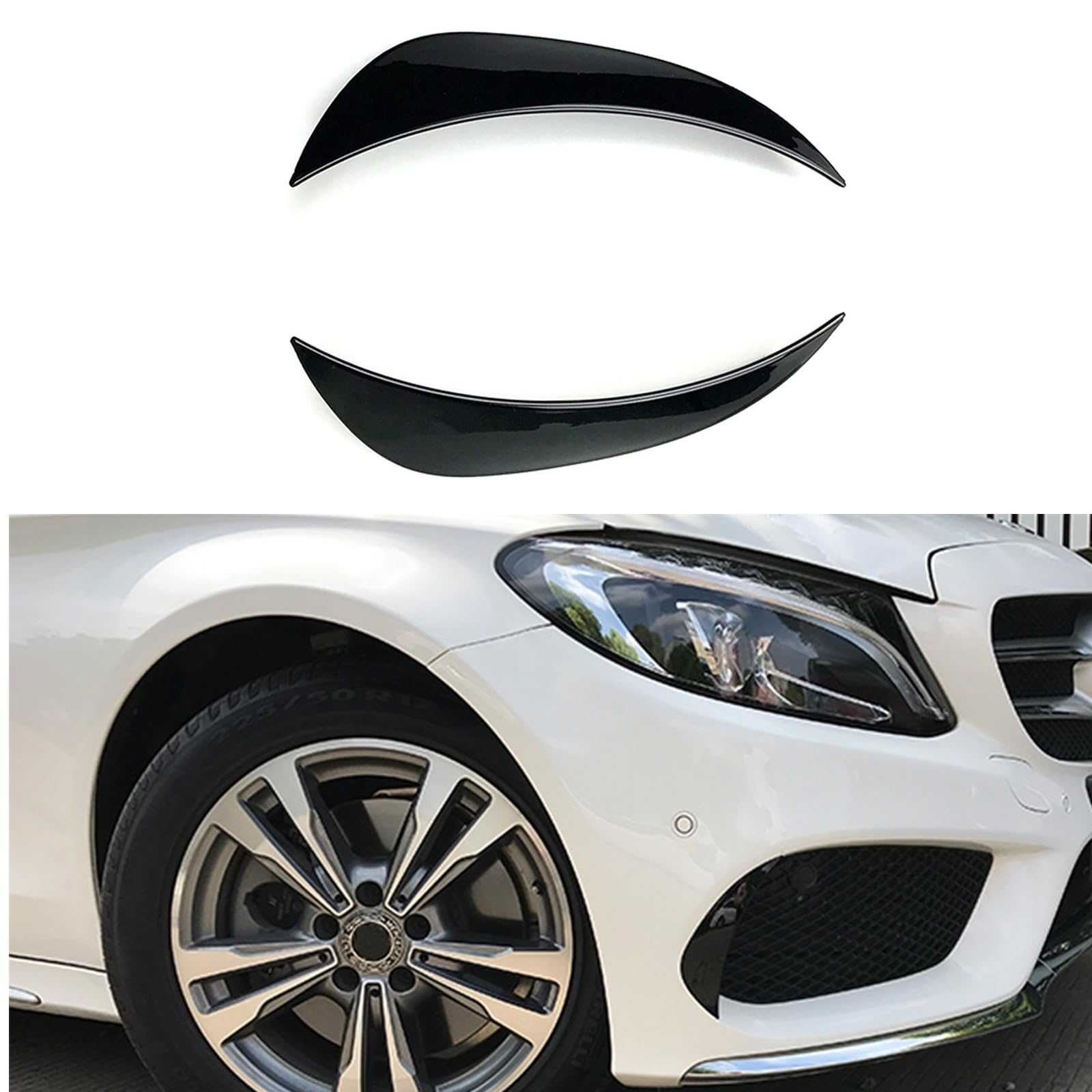 2 x Lüftungsschlitz-Verkleidung für Mercedes Benz C-Klasse W205 2015–2018, schwarz 2 x Lüftungsschlitz-Verkleidung für Mercedes Benz C-Klasse W205 2015–2018, schwarz von AUSMILA
