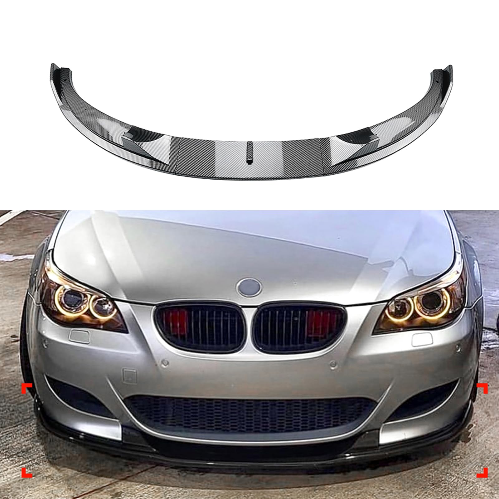 Frontstoßstangen-Spoiler-Splitter-Lippenkörper-Kit für BMW 5er-Serie E60 E61 M5 2005-2010 Frontstoßstangen-Spoiler-Splitter-Lippenkörper-Kit für BMW 5er-Serie E60 E61 M5 2005-2010 von AUSMILA