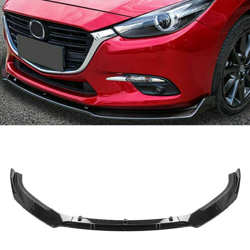 Frontstoßstangen-Spoiler-Splitterlippe für Mazda 3 Axela Limousine 2014-2018 von AUSMILA