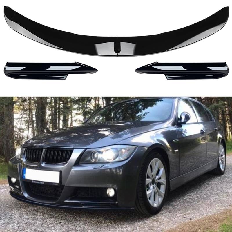 Für BMW 3er E90 E91 M-Tech 2005-2008 Frontstoßstange Spoilerlippe Kit Gloss BLK von AUSMILA