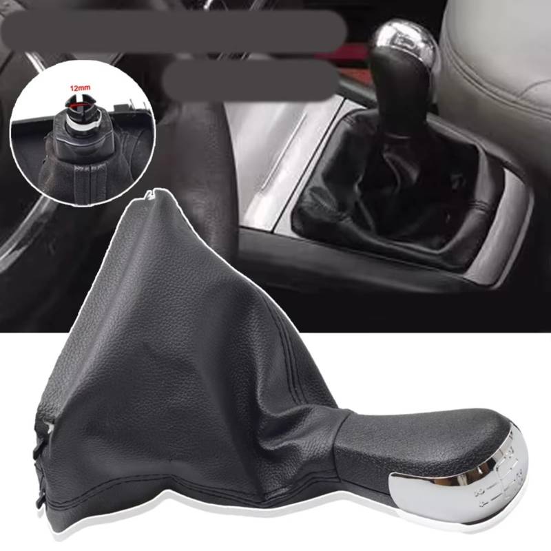 AUTEBGV Kompatibel Mit A5 A6 2004 2005 2006 2007 2008 2009 2010 2011 2012 2013 5 6-Gang-Auto-Automatik-Schaltknauf-Schalthebel-Adapter Auto-Schalthebel Schaltknäufe(6-Speed) von AUTEBGV