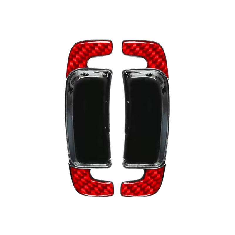 AUTEBGV Kompatibel Mit Benz Für W206 S206 X206 X254 V295 2022 2023 2024 Auto-Lenkrad-Controller-Schaltwippenverlängerung Auto-Universal-Picks Lenkrad Schaltpaddel(Carbon Fiber Red) von AUTEBGV