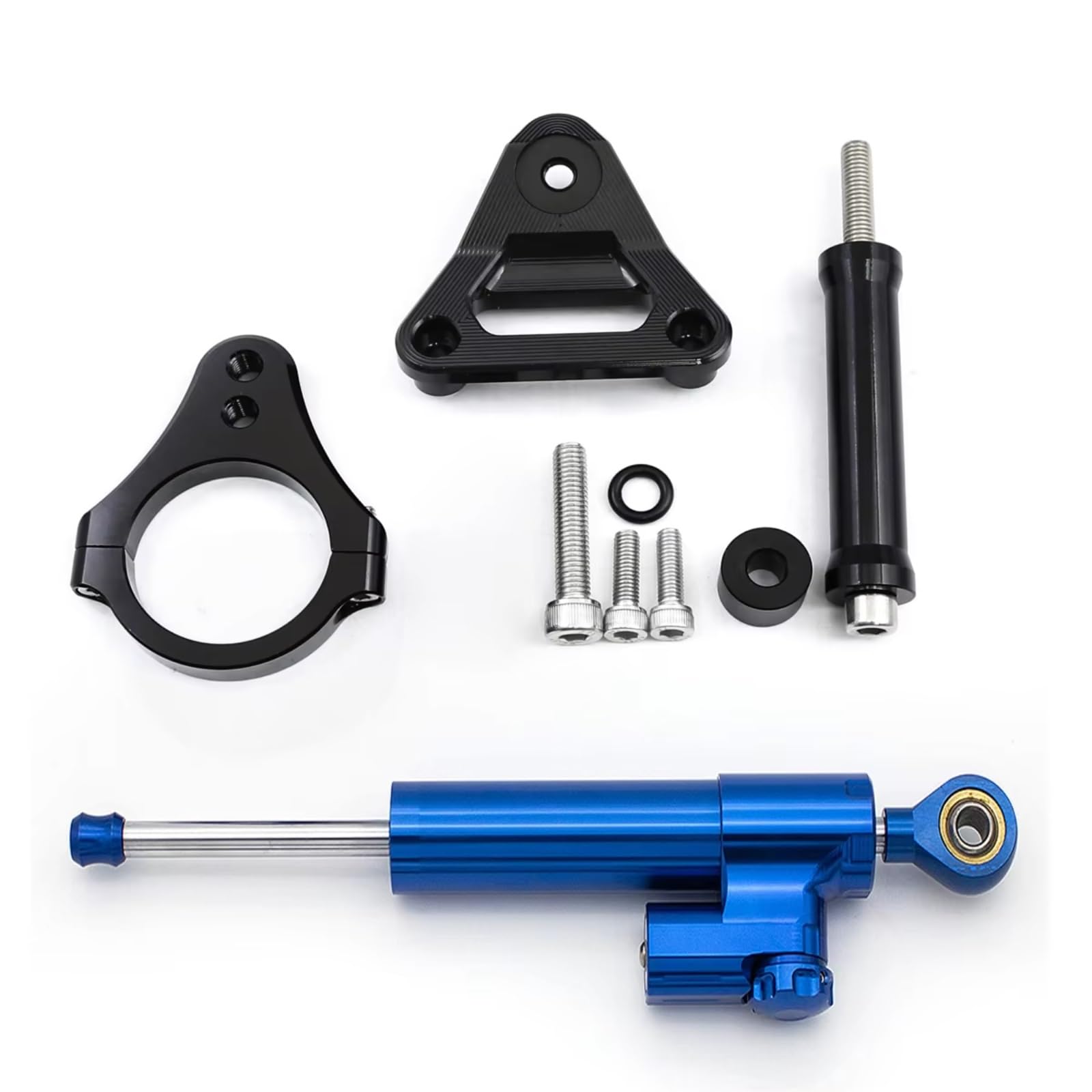 AUTEBGV Kompatibel Mit CBR250RR 2019 2020 2021 2022 2023 2024 Motorrad Lenkstabilisator Dämpferhalterung Linearer Stoßdämpfer Universell Motorrad Lenkungsdämpfer(Blue) von AUTEBGV