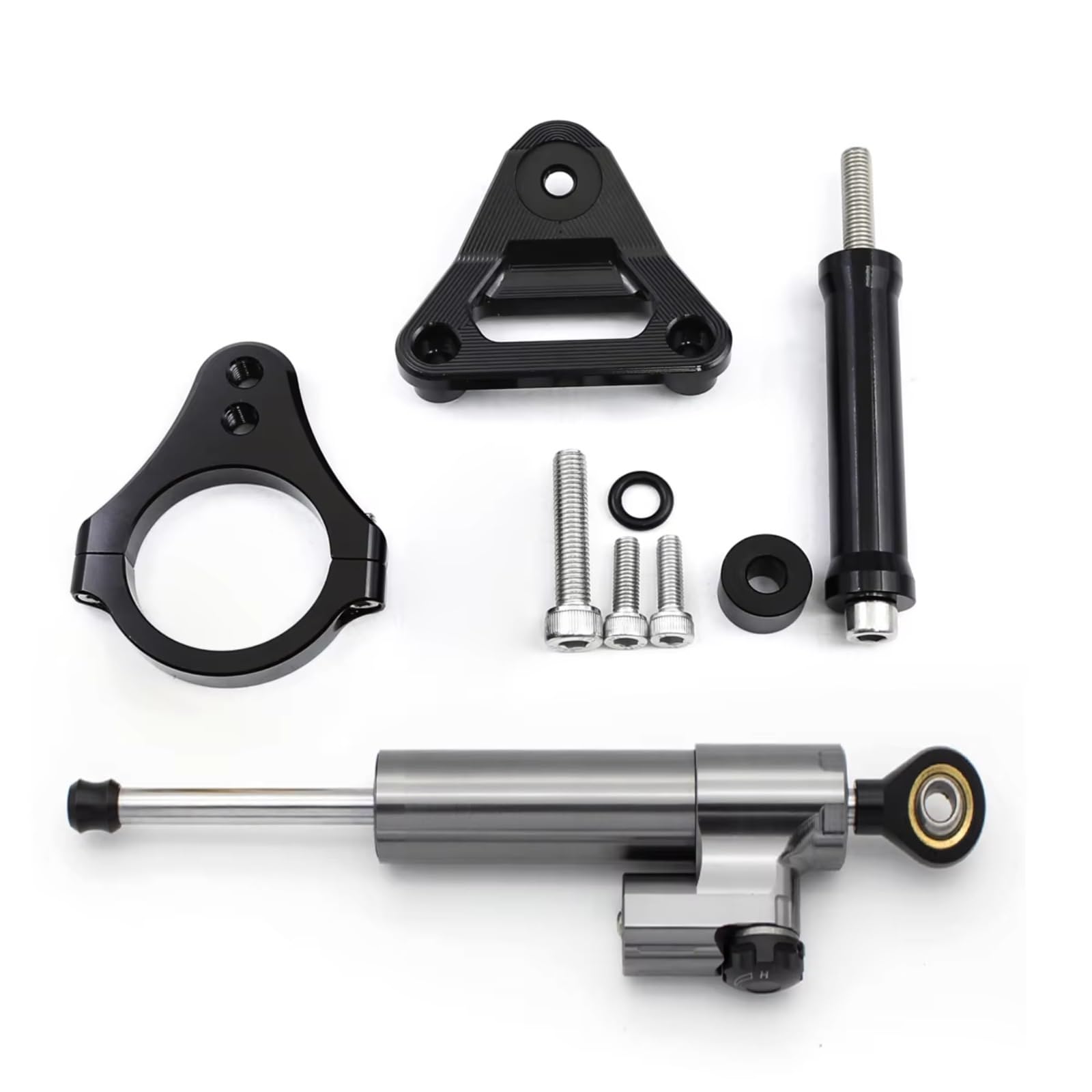 AUTEBGV Kompatibel Mit CBR250RR 2019 2020 2021 2022 2023 2024 Motorrad Lenkstabilisator Dämpferhalterung Linearer Stoßdämpfer Universell Motorrad Lenkungsdämpfer(Gray) von AUTEBGV