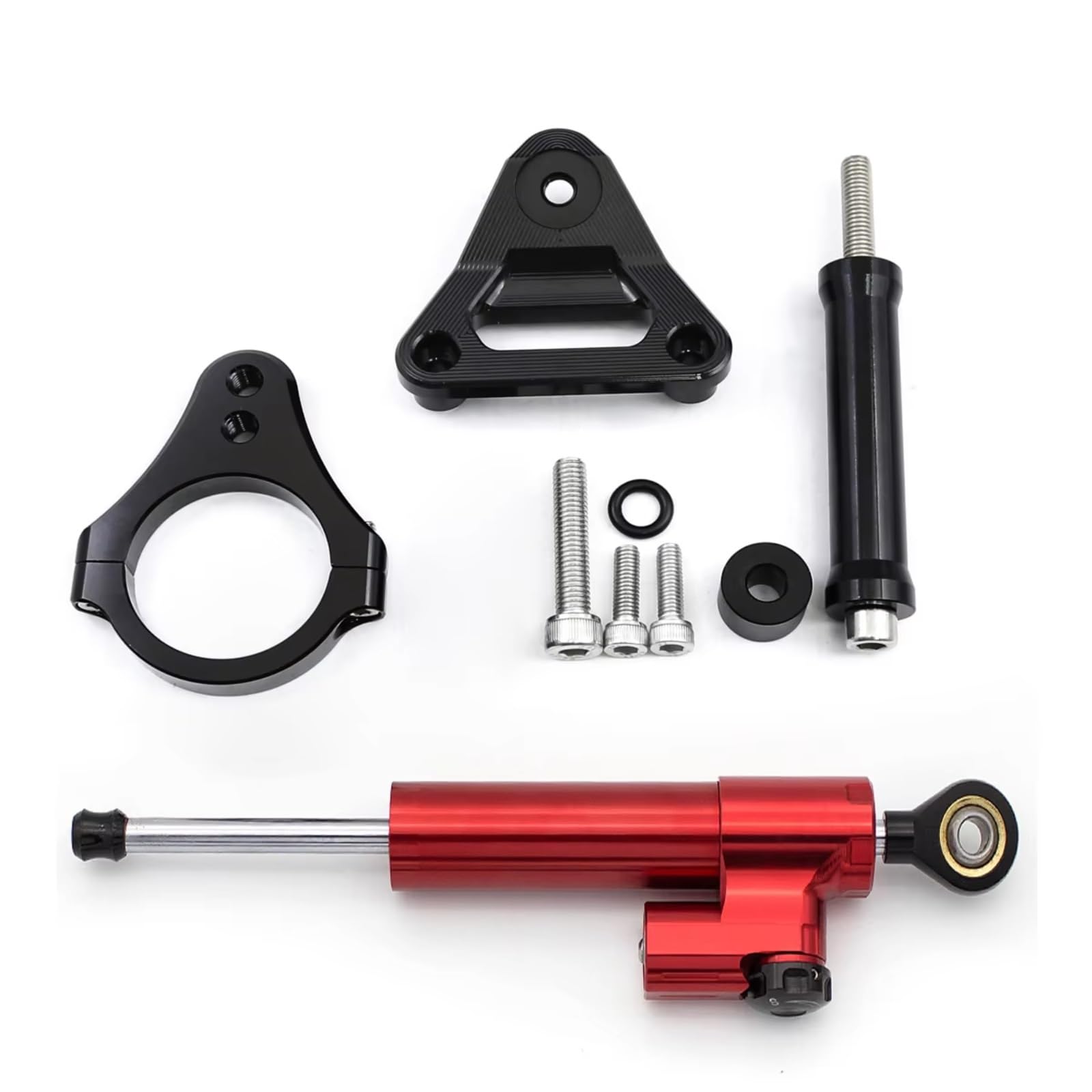 AUTEBGV Kompatibel Mit CBR250RR 2019 2020 2021 2022 2023 2024 Motorrad Lenkstabilisator Dämpferhalterung Linearer Stoßdämpfer Universell Motorrad Lenkungsdämpfer(Red) von AUTEBGV