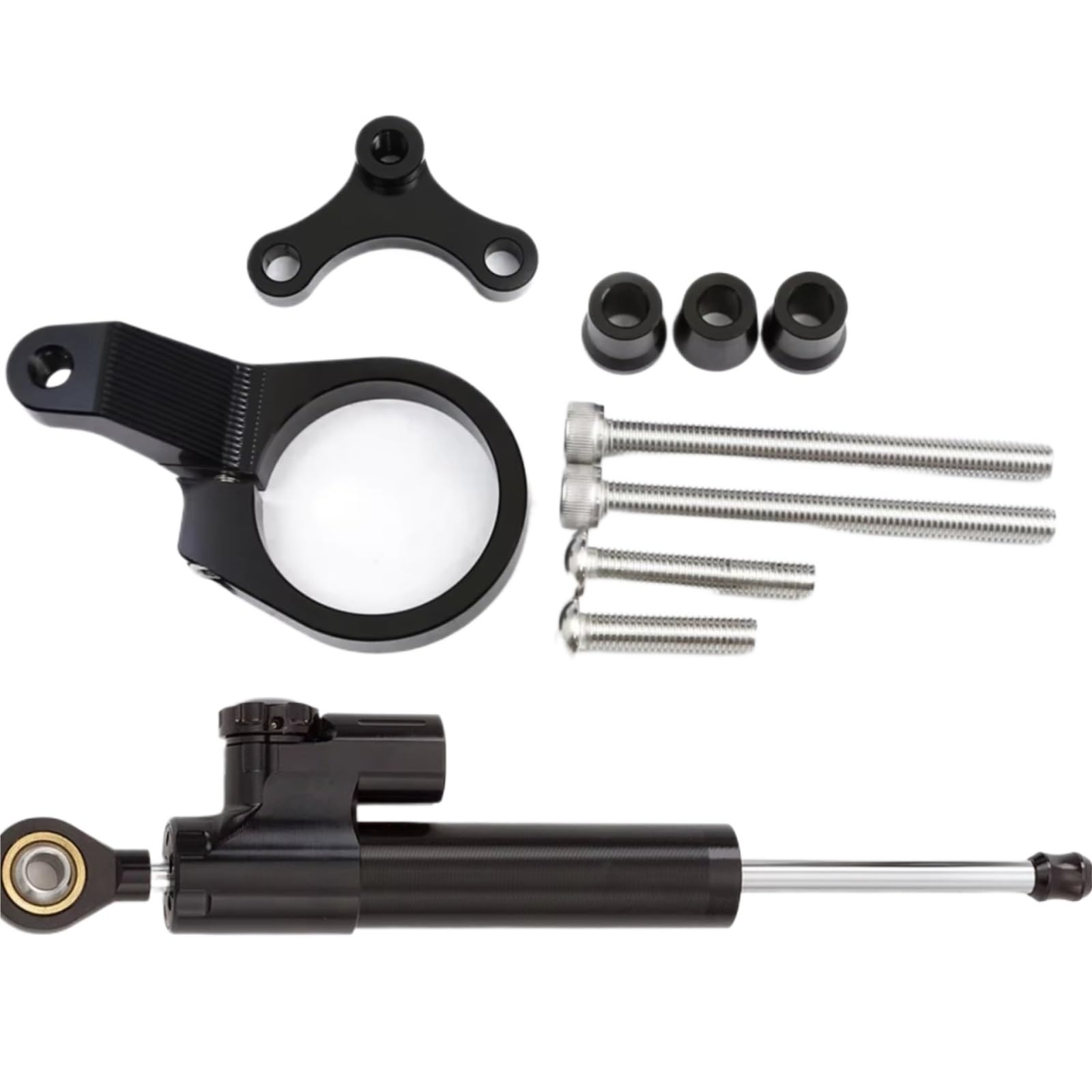 AUTEBGV Kompatibel Mit CBR650R 2019 2020 2021 2022 2023 Motorrad Lenkungsstabilisatordämpfer Einstellbarer Linearer Stoßdämpfer Universell Motorrad Lenkungsdämpfer(Black) von AUTEBGV
