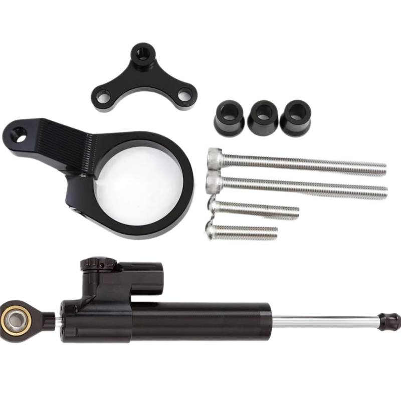 AUTEBGV Kompatibel Mit CBR650R 2019 2020 2021 2022 2023 Motorrad Lenkungsstabilisatordämpfer Einstellbarer Linearer Stoßdämpfer Universell Motorrad Lenkungsdämpfer(Black) von AUTEBGV