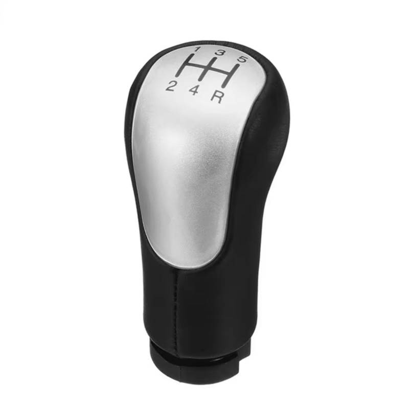AUTEBGV Kompatibel Mit Ford Für Fiesta Für Fusion Für Transit Für Connect 2002 5-Gang-Schaltgetriebe Automatik-Schaltkopfknopf Kopf Automatik-Schaltknauf Schaltknäufe(Silver) von AUTEBGV