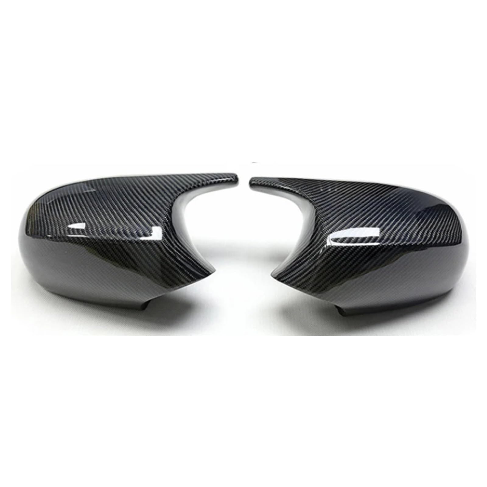 AUTEBGV Kompatibel Mit Für E87 E88 2004 2005 2006 2007 2008 Carbonfaser-Musteroptik Rückspiegelkappe Seitliche Außenspiegelkappe Rückspiegel Kappe(Black Carbon,A) von AUTEBGV