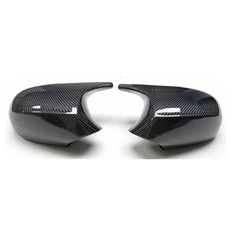 AUTEBGV Kompatibel Mit Für E87 E88 2004 2005 2006 2007 2008 Carbonfaser-Musteroptik Rückspiegelkappe Seitliche Außenspiegelkappe Rückspiegel Kappe(Black Carbon,A) von AUTEBGV