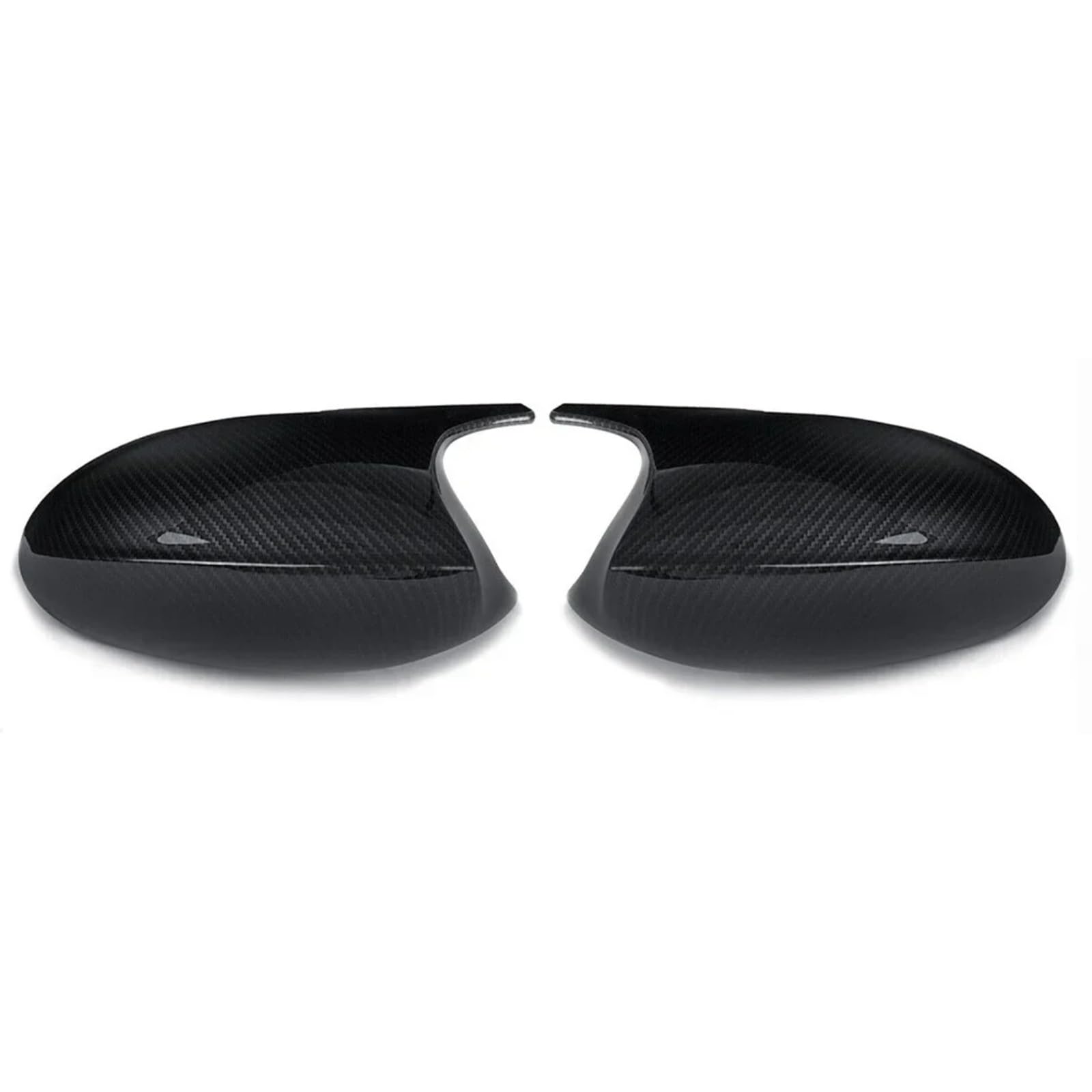 AUTEBGV Kompatibel Mit Für E87 E88 2004 2005 2006 2007 2008 Ersatz-Rückspiegelabdeckungen, Zubehör, Seitenspiegelkappen Rückspiegel Kappe(Black Carbon,B) von AUTEBGV