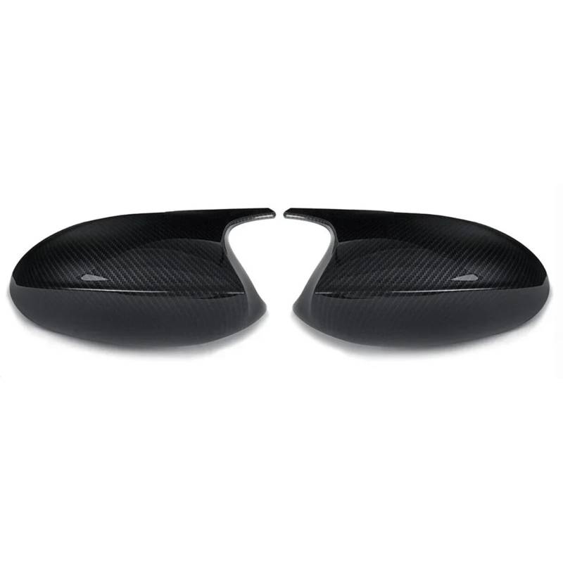 AUTEBGV Kompatibel Mit Für E87 E88 2004 2005 2006 2007 2008 Ersatz-Rückspiegelabdeckungen, Zubehör, Seitenspiegelkappen Rückspiegel Kappe(Black Carbon,B) von AUTEBGV