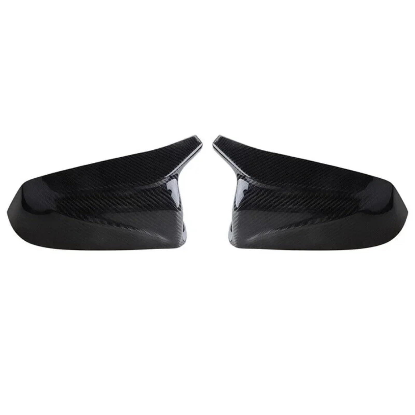 AUTEBGV Kompatibel Mit Für F01 F02 2009 2010 2011 2012, Glänzend Schwarze Spiegelabdeckkappe, Carbonfaser-Musteroptik, Schwarze Autospiegelabdeckungen Rückspiegel Kappe(Black Carbon) von AUTEBGV