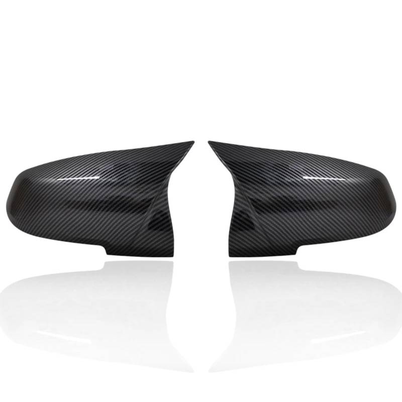 AUTEBGV Kompatibel Mit Für X1 E84 2013 2014 2015 Kfz-Außenspiegelabdeckungen Außenrückspiegelgehäuse Carbonmuster Schwarz Rückspiegel Kappe(Black Carbon) von AUTEBGV