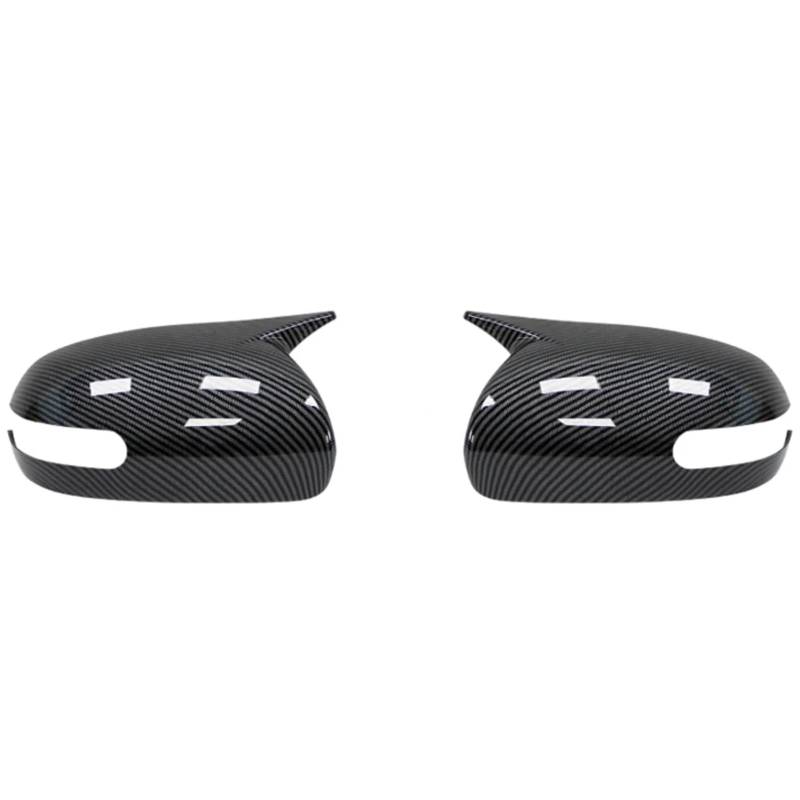 AUTEBGV Kompatibel Mit K&ia Für Ceed 1 Für Cerato 2009 2010 2011 Autoersatz-Rückspiegelabdeckung Für Flügelkappe, Außenaufkleber, Türgehäuseverkleidung Rückspiegel Kappe(Black Carbon) von AUTEBGV