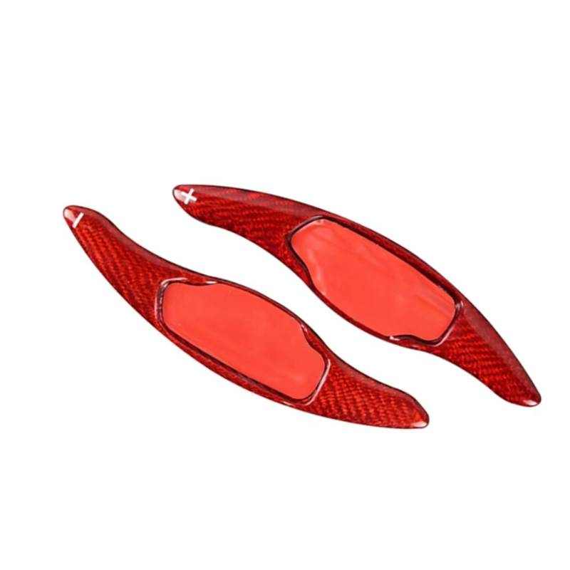 AUTEBGV Kompatibel Mit K&ia Für Stinger GT-Line Für Fließheck 2019 2020 2021 Carbonfaser-Autoinnenraum-Lenkrad-Controller-Paddle-Verlängerungsschalthebel Lenkrad Schaltpaddel(Red) von AUTEBGV
