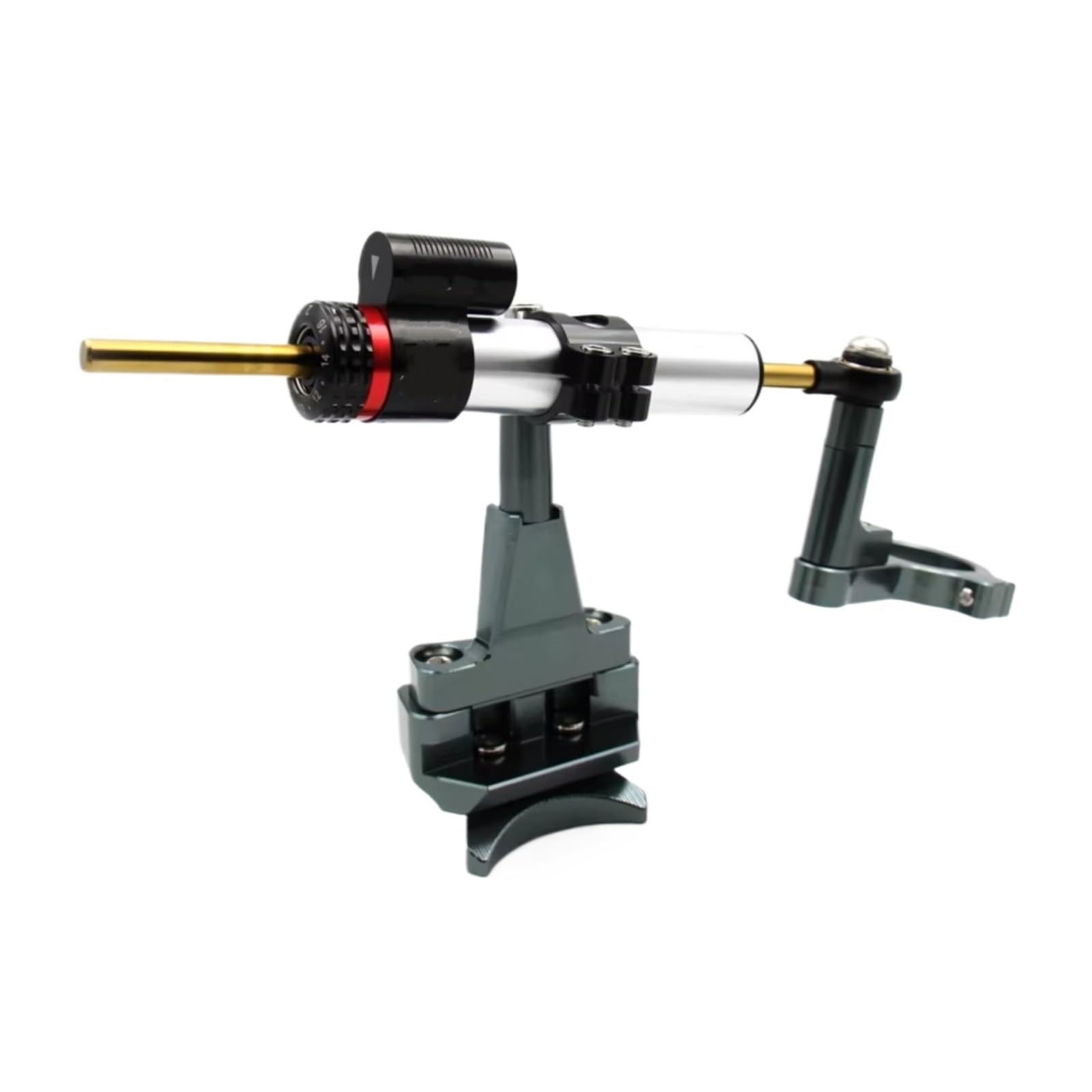 AUTEBGV Kompatibel Mit Ninja 400 2018-2022 Motorräder Lenkung Stabilisieren Dämpfer Halterung Mount Kit Linear Stoßdämpfer Universal Zubehör Motorrad Lenkungsdämpfer(Gray) von AUTEBGV
