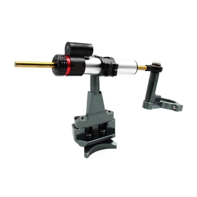 AUTEBGV Kompatibel Mit Ninja 400 2018-2022 Motorräder Lenkung Stabilisieren Dämpfer Halterung Mount Kit Linear Stoßdämpfer Universal Zubehör Motorrad Lenkungsdämpfer(Gray) von AUTEBGV