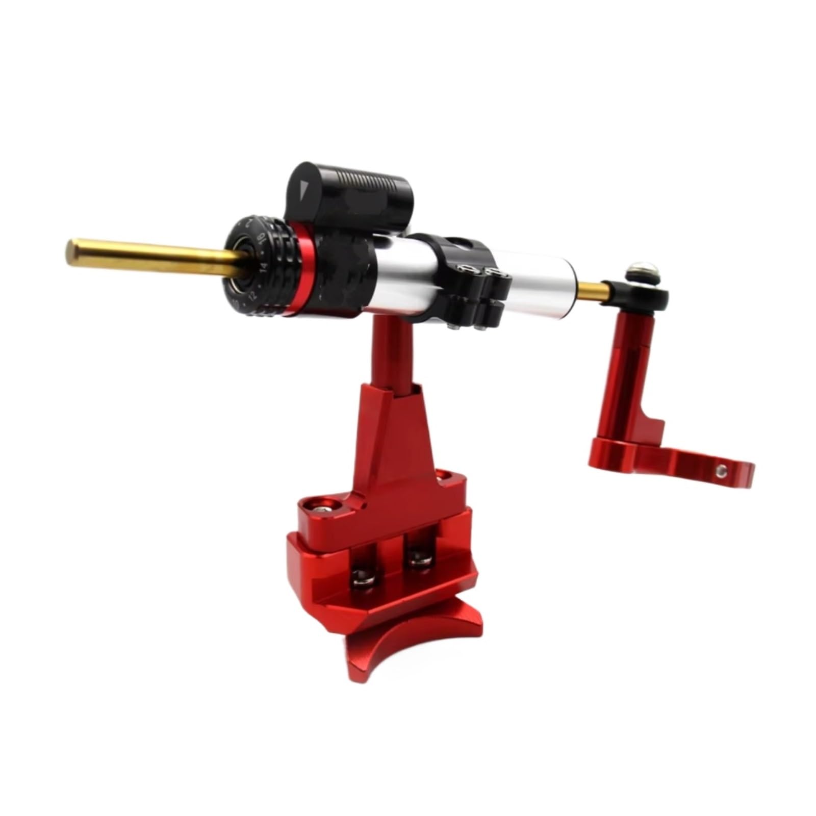 AUTEBGV Kompatibel Mit Ninja 400 2018-2022 Motorräder Lenkung Stabilisieren Dämpfer Halterung Mount Kit Linear Stoßdämpfer Universal Zubehör Motorrad Lenkungsdämpfer(Red) von AUTEBGV