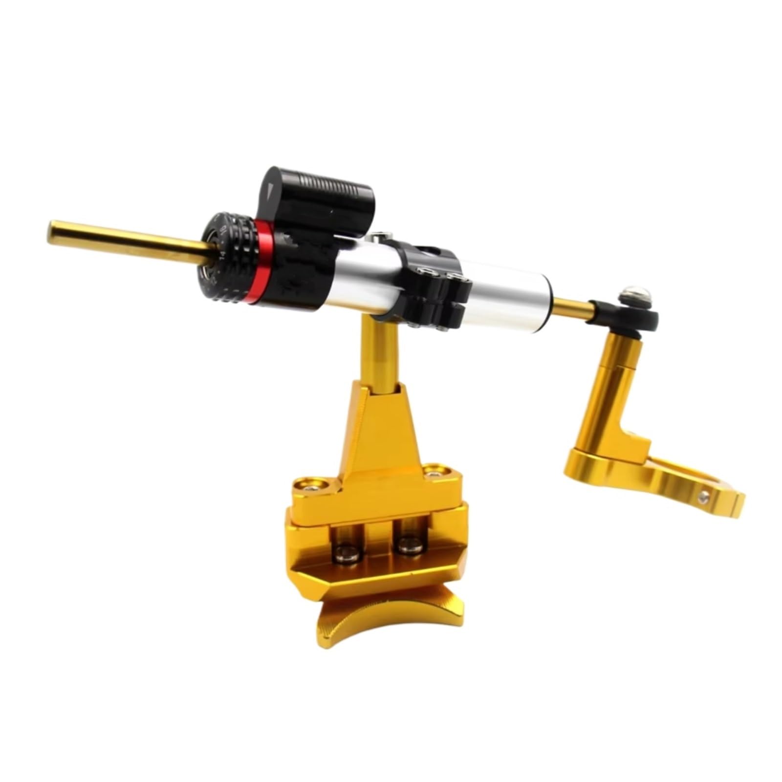 AUTEBGV Kompatibel Mit Ninja 400 2018-2022 Motorräder Lenkung Stabilisieren Dämpfer Halterung Mount Kit Linear Stoßdämpfer Universal Zubehör Motorrad Lenkungsdämpfer(Yellow) von AUTEBGV
