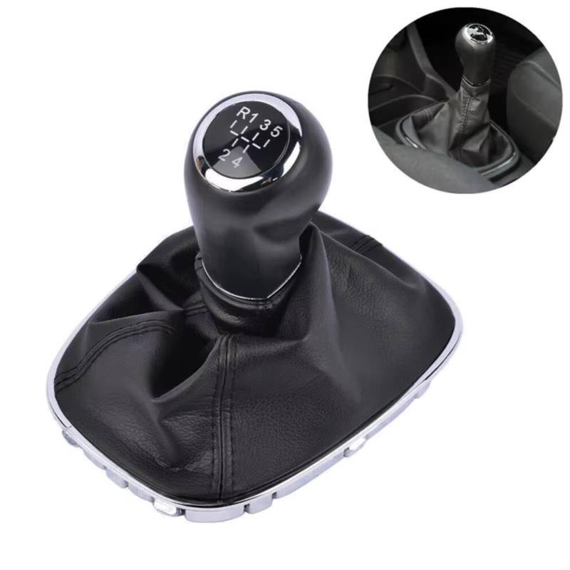 AUTEBGV Kompatibel Mit Opel Für Corsa D S07 E X15 5- Und 6-Gang-Schaltgetriebe Auto-Schaltknauf Kofferraum Auto-Schalthebelkopf-Schaltadapter Auto-Schalthebel Schaltknäufe(5-Speed) von AUTEBGV