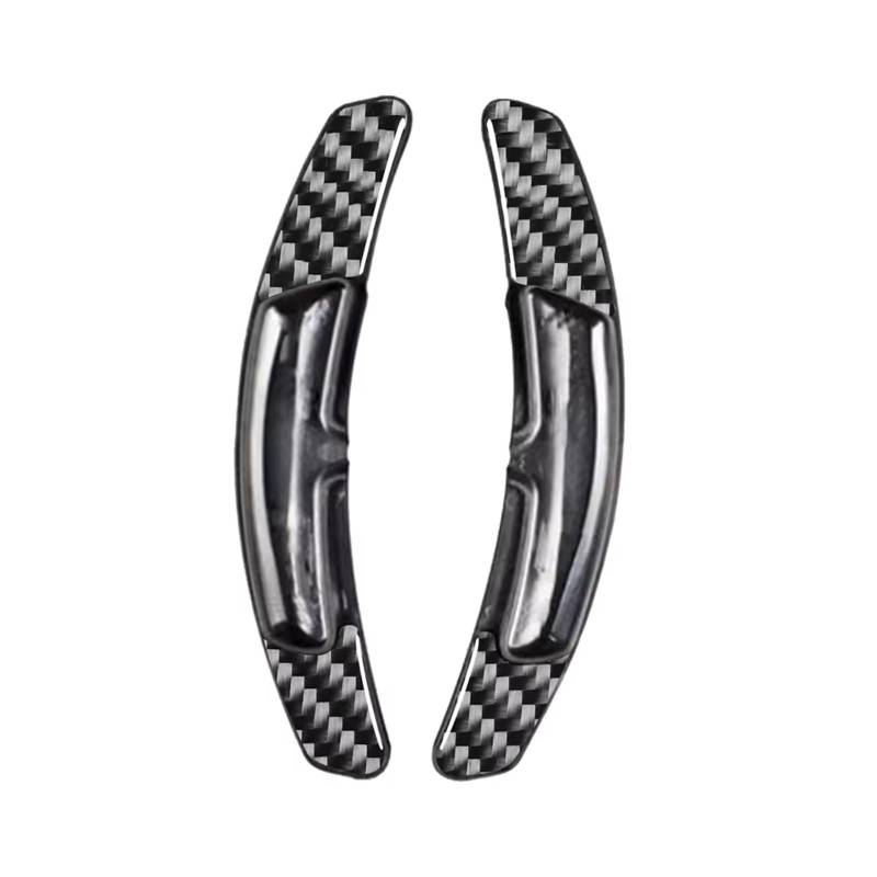 AUTEBGV Kompatibel Mit Porsche Für Macan 2014–2021 Für Cayenne 2015–2023 Auto-Styling Innenteile Lenkrad-Controller-Pad Dle-Verlängerungsschalthebel Lenkrad Schaltpaddel(Carbon Fiber Black) von AUTEBGV