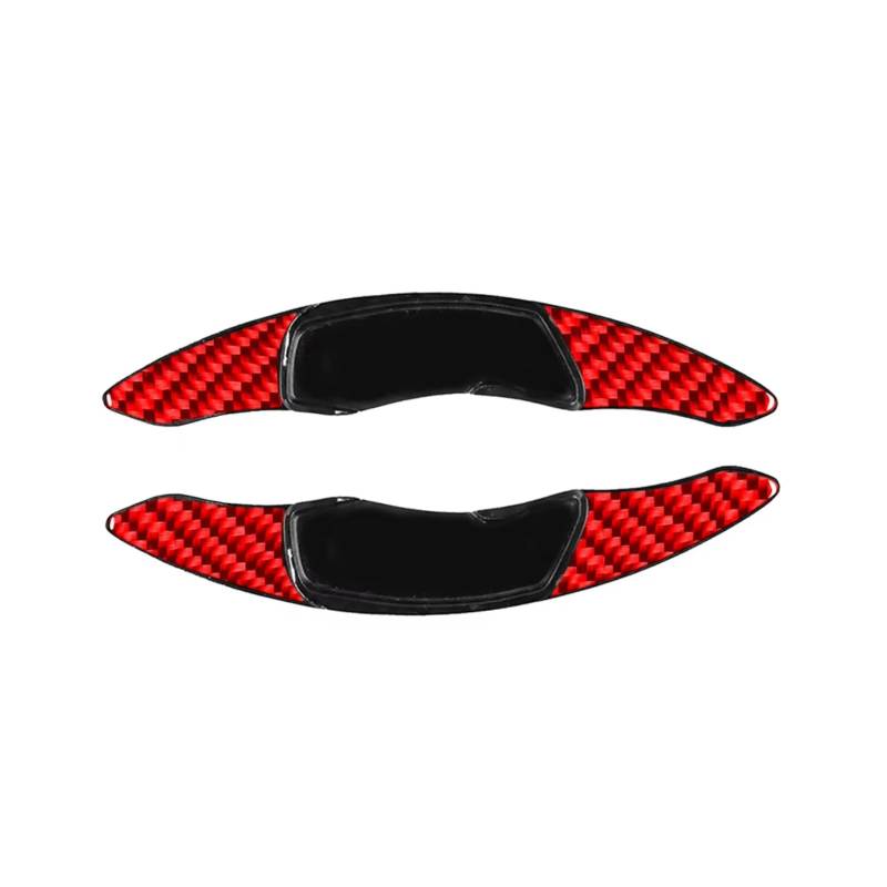 AUTEBGV Kompatibel Mit Subaru Für Forester Wilderness Für Outback Wilderness 2022 2023 Auto-Styling Lenkrad-Controller Schaltwippenverlängerung Lenkrad Schaltpaddel(Carbon Fiber Red) von AUTEBGV