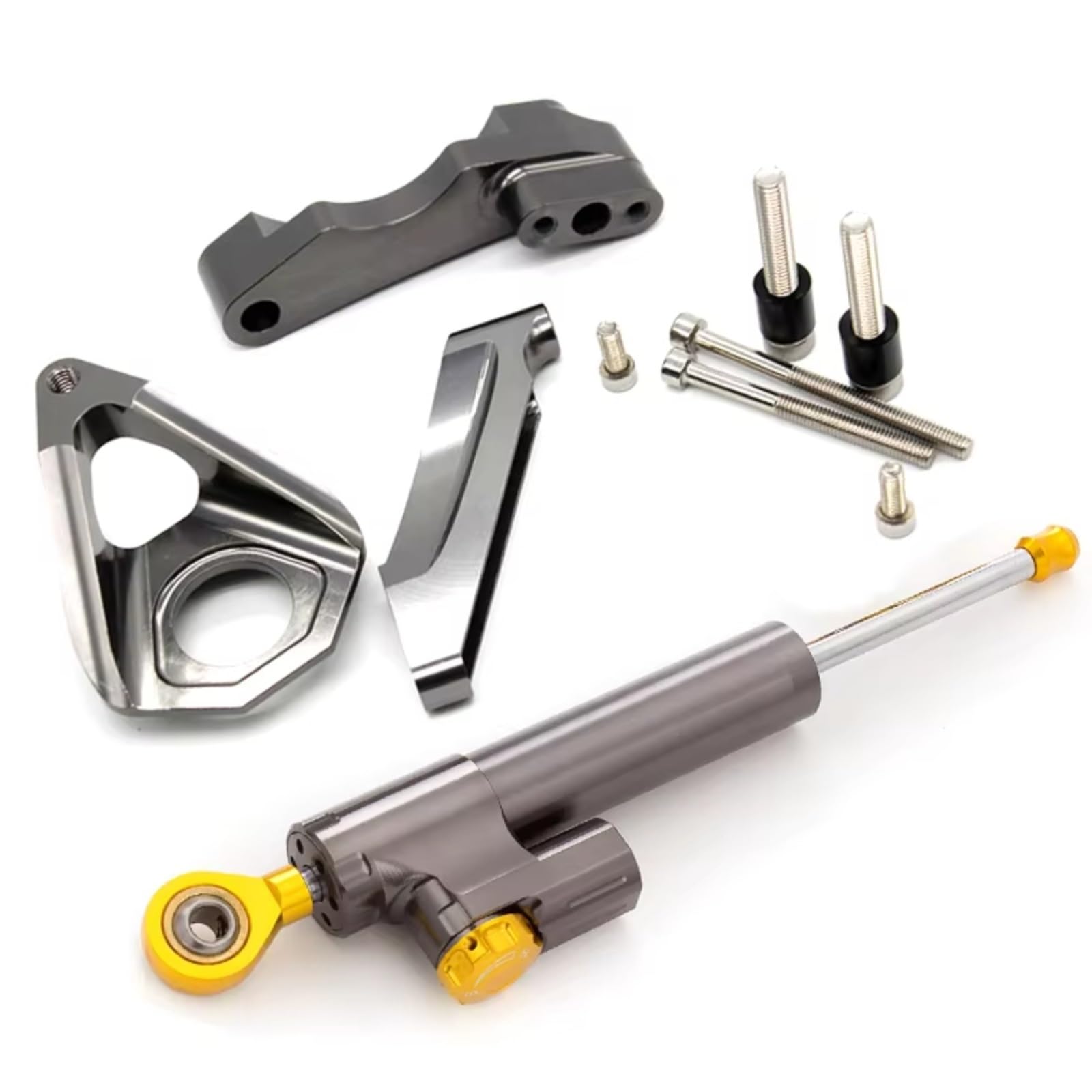 AUTEBGV Kompatibel Mit Suzuki Für GSXR1000 Für GSXR 2003 2004 2005 2006 Motorrad Stabilisator Lenkungsdämpfer Linear Stoßdämpfer Montageteile Kit Motorrad Lenkungsdämpfer(Gray) von AUTEBGV