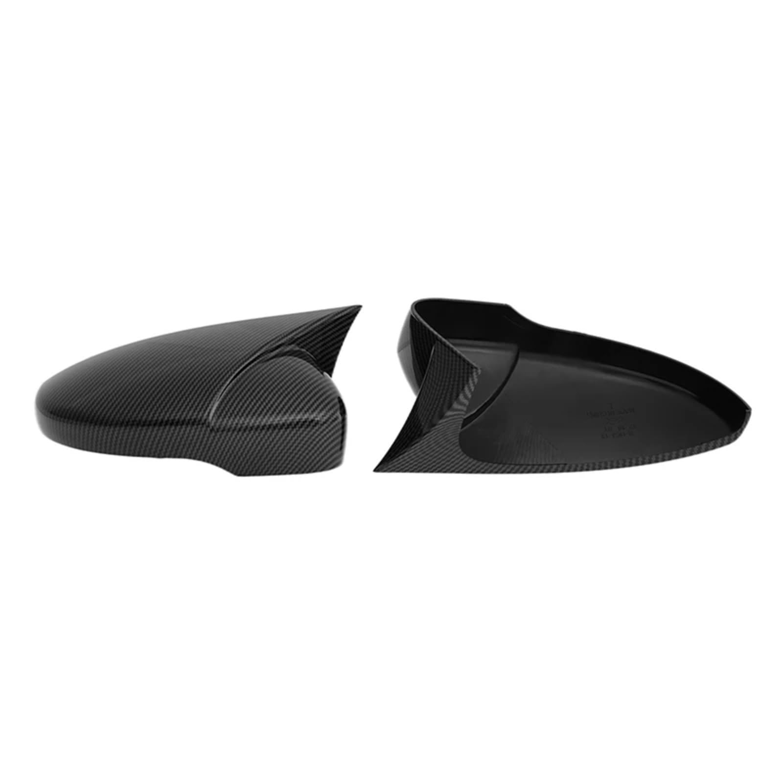 AUTEBGV Kompatibel Mit VW Für Passat Für CC 2011 2012 2013 2014 2015 2016 2017 Seite Für Außenspiegelabdeckkappe Auto-Rückspiegelabdeckung Auto-Styling Rückspiegel Kappe(Black Carbon) von AUTEBGV