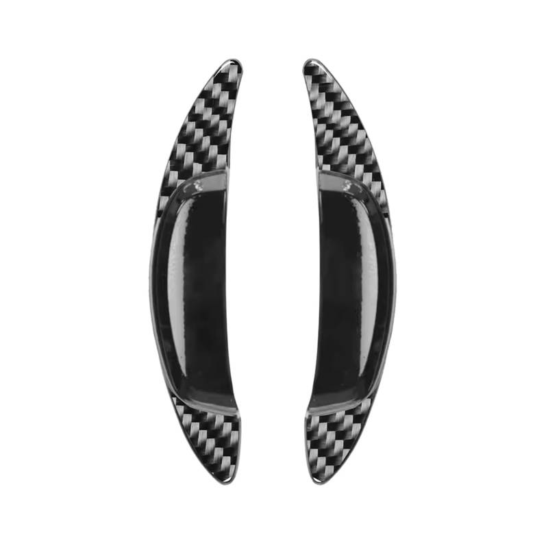 AUTEBGV Kompatibel Mit Volvo Für XC60 S60 V60 2018 2019 2020 2021 2022 2023 Auto-Styling-Upgrade Lenkrad-Controller Schaltwippen-Verlängerung Lenkrad Schaltpaddel(Carbon Fiber Black) von AUTEBGV