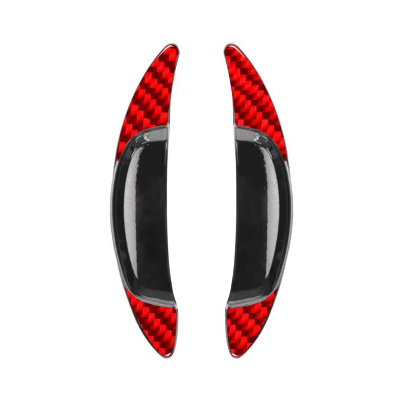 AUTEBGV Kompatibel Mit Volvo Für XC90 2018 2019 2020 2021 2022 2023 Auto-Lenkrad-Controller-Schaltwippen-Verlängerung Autoteile Zubehör Lenkrad Schaltpaddel(Carbon Fiber Red) von AUTEBGV