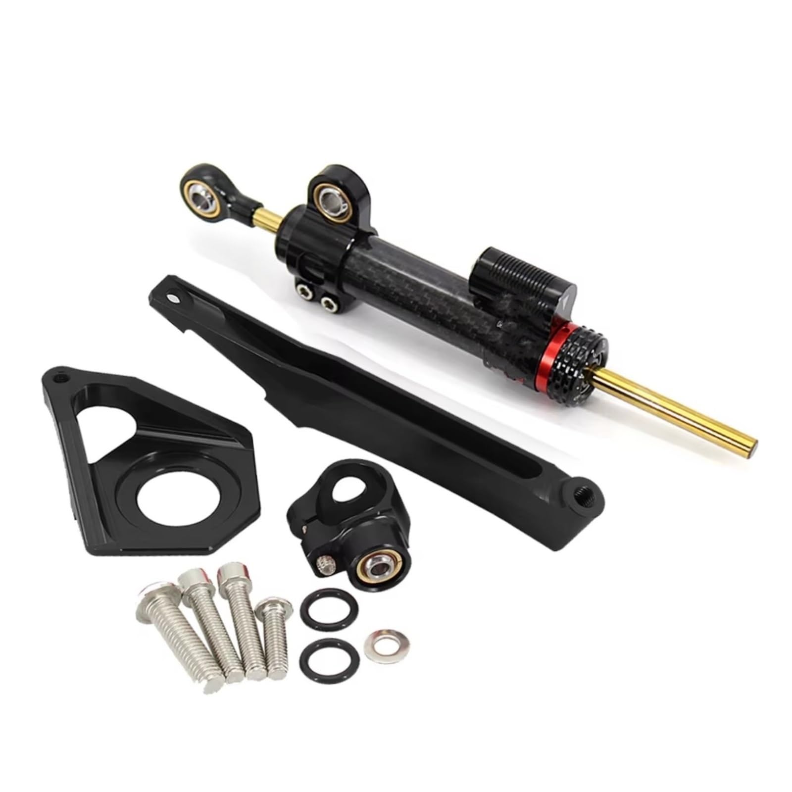 AUTEBGV Kompatibel Mit Yamaha Für YZF600 2003 2004 2005 Motorräder Lenkung Stabilisieren Dämpfer Einstellbare Kit Montage Linear Stoßdämpfer Teile Motorrad Lenkungsdämpfer(Black) von AUTEBGV