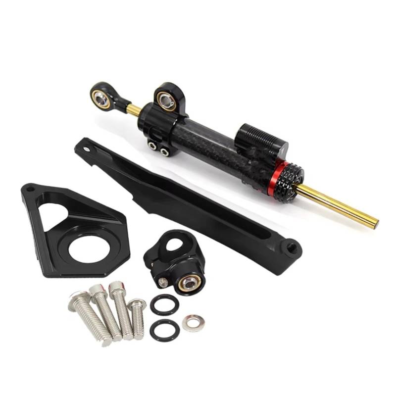 AUTEBGV Kompatibel Mit Yamaha Für YZF600 2003 2004 2005 Motorräder Lenkung Stabilisieren Dämpfer Einstellbare Kit Montage Linear Stoßdämpfer Teile Motorrad Lenkungsdämpfer(Black) von AUTEBGV