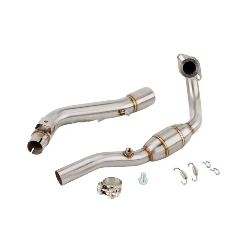 AUTEBGV Motorrad Mittelrohr Für CRF250L Für Rally 2017 2018 2019 2020 Für Escape Motorrad Auspuff Schalldämpfer Header Link Rohr 51mm Slip-on von AUTEBGV