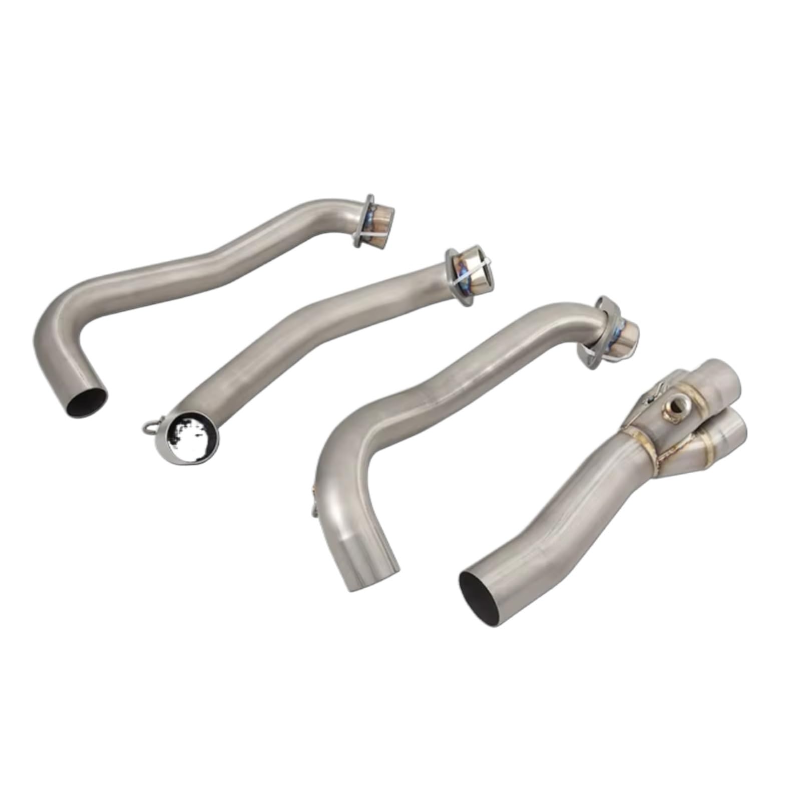 AUTEBGV Motorrad Mittelrohr Für Daytona 675 675R 2013 2014 2015 2016 2017 Motorradauspuff Für Escape Front Link Pipe Connection Schalldämpfer Motorradauspuff Link Pipe(Silver) von AUTEBGV