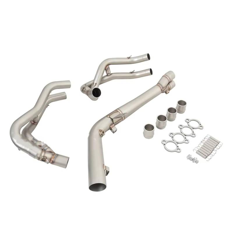 AUTEBGV Motorrad Mittelrohr Für Ninja Für ZX-25R 2020 2021 2022 2023 Motorradauspuff Für Escape Modify Front Link Pipe Für Connect Schalldämpfer von AUTEBGV