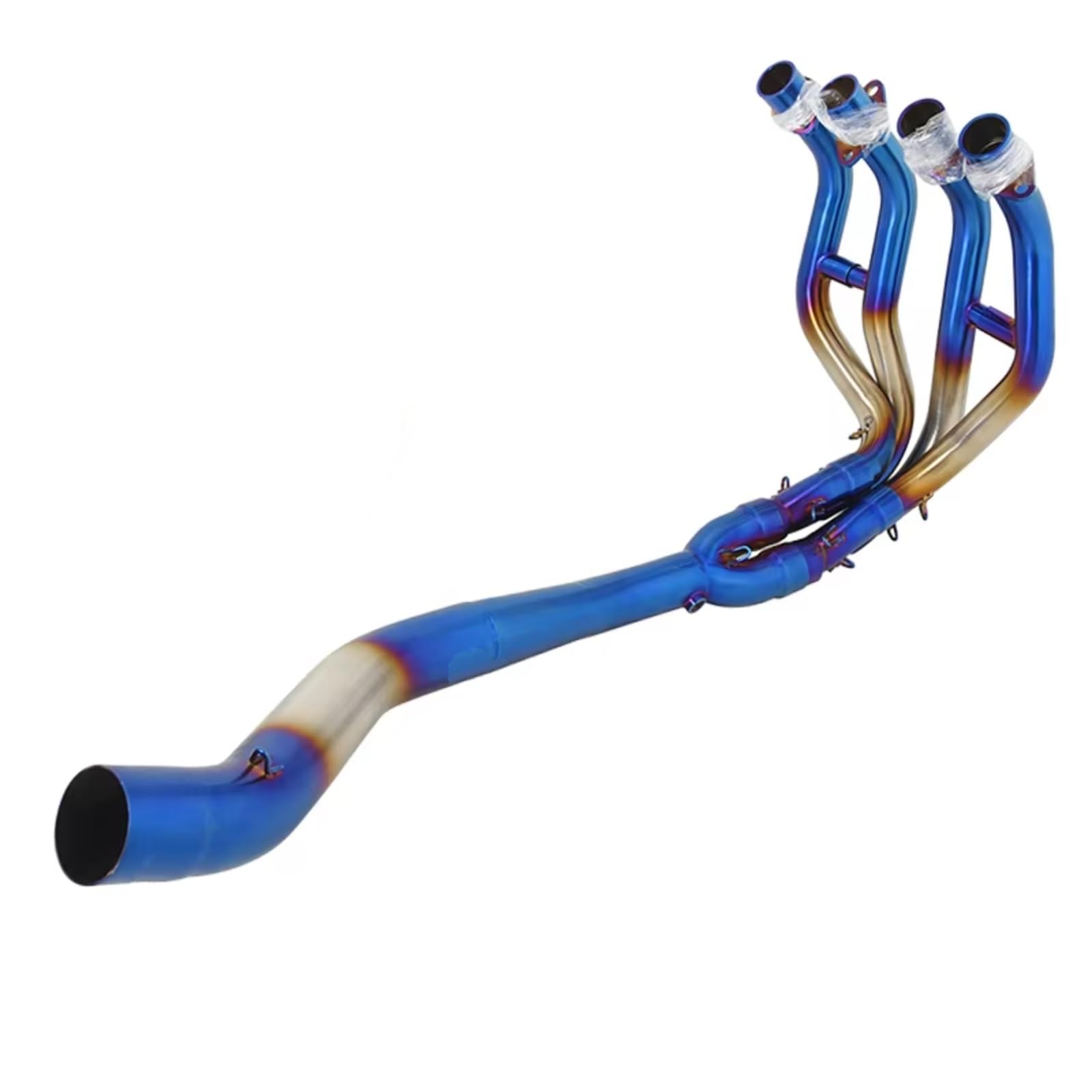 AUTEBGV Motorrad Mittelrohr Für Ninja Für ZX25R 2021 2022 Motorradauspuff Für Fluchtsysteme Ändern Sie Das Vordere Verbindungsrohr Schalldämpfer Motocross Motorradauspuffrohr(Blue) von AUTEBGV