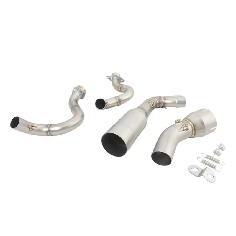 AUTEBGV Motorrad Mittelrohr Für Ninja650 2023 2024 Motorrad GP-Auspuff Für Escape-System Vorderes Verbindungsrohr Slip-On 51 Mm Modifizierter Schalldämpfer Motorrad-Auspuffverbindungsrohr von AUTEBGV