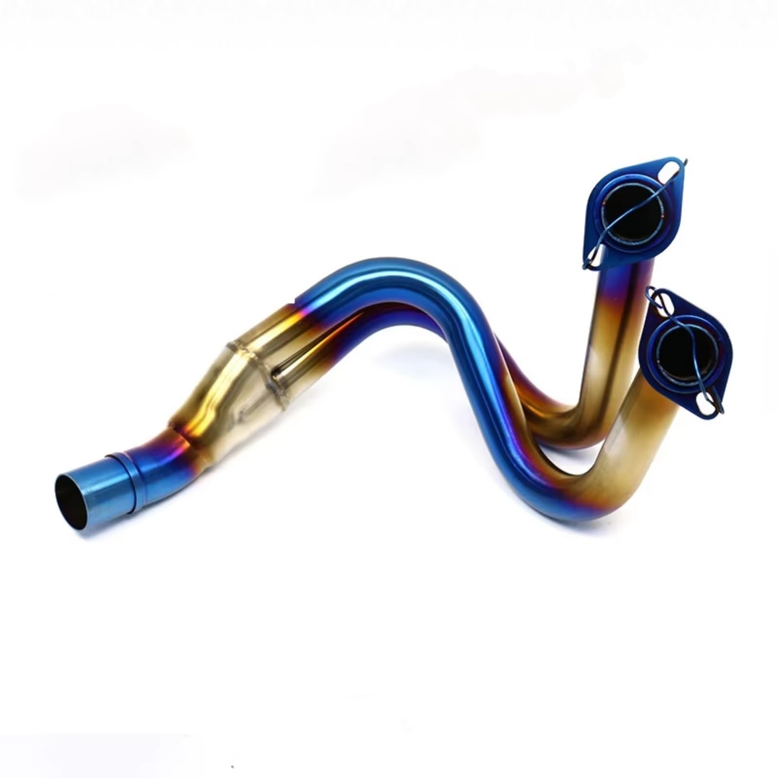 AUTEBGV Motorrad Mittelrohr Für Ninja650 ER6N Z650 2017 2018 2019 Motorrad Auspuff Schalldämpfer Sensor Vorne Mitte Verbindung Link Rohr Motorrad Auspuff Adapter Stecker(Blue) von AUTEBGV