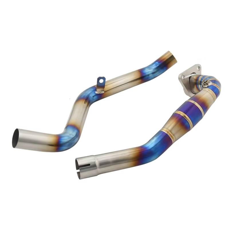 AUTEBGV Motorrad Mittelrohr Für Xadv750 Motorrad-Auspuffanlage für Escape Modifiziertes Frontrohr Link Schalldämpfer Motorrad-Auspuffrohr Endrohr(Blue) von AUTEBGV