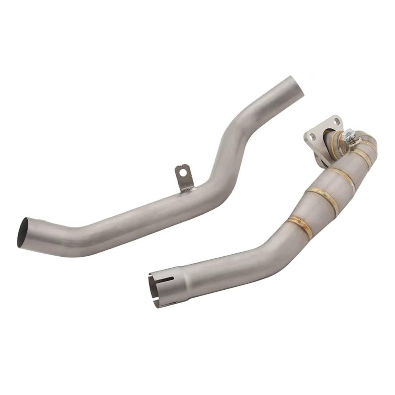 AUTEBGV Motorrad Mittelrohr Für Xadv750 Motorrad-Auspuffanlage für Escape Modifiziertes Frontrohr Link Schalldämpfer Motorrad-Auspuffrohr Endrohr(Silver) von AUTEBGV