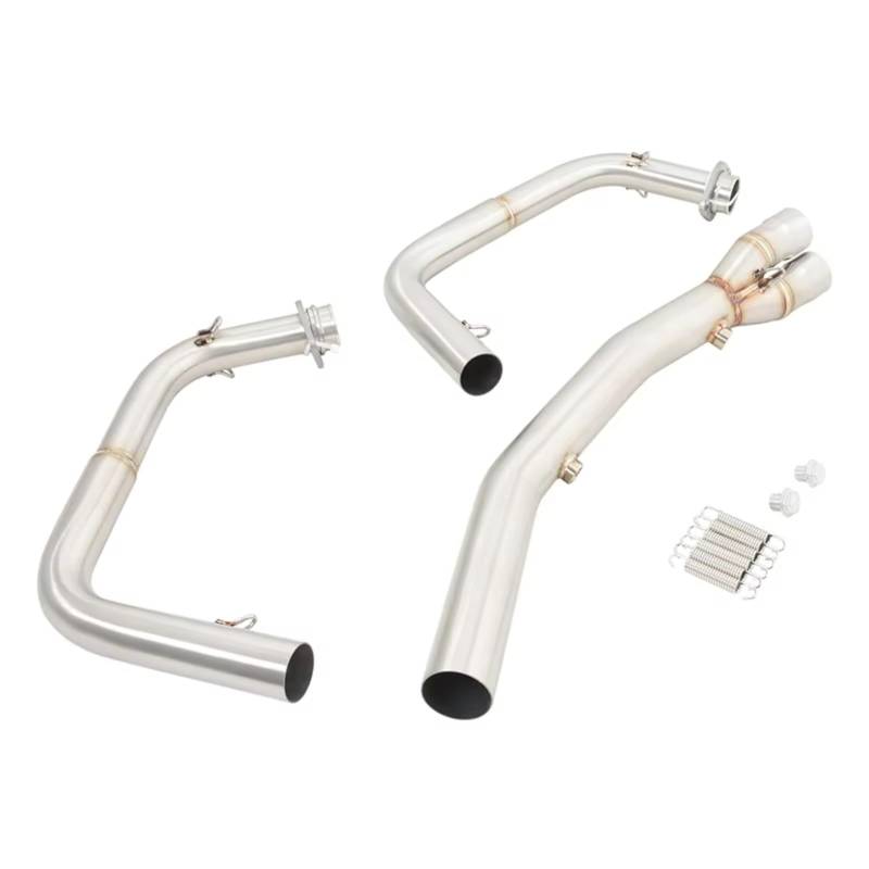 AUTEBGV Motorrad Mittelrohr Für Z400 Z250 Ninja400 Ninja250 2023 Slip-on Motorrad Auspuff System Header Link Pipe Slip On Schalldämpfer Für Escape von AUTEBGV