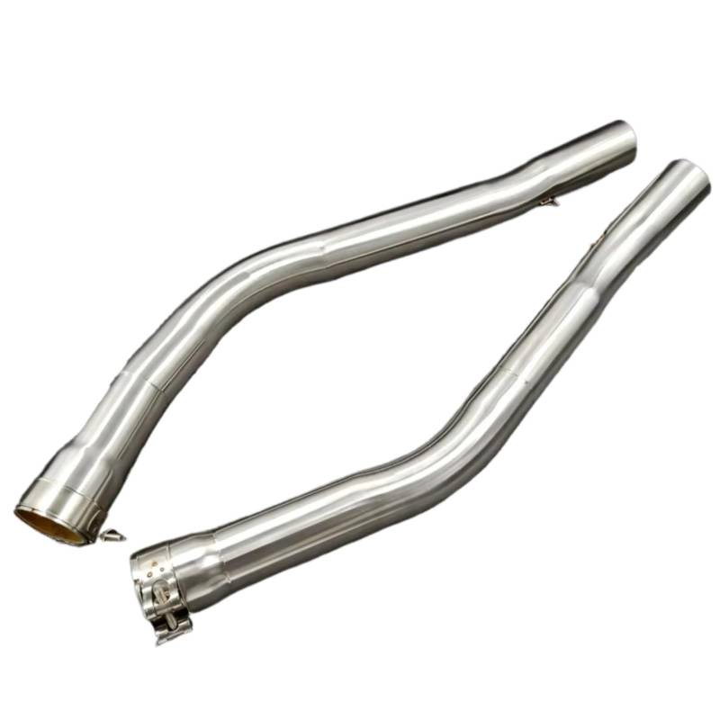 AUTEBGV Motorrad Mittelrohr Für ZZR1400 ZX14R 2006-2016 Motorrad-Auspuffrohrverbindung Für Verbinden Von Edelstahl-Schalldämpfer-Auspuffrohr-Komplettsystem Slip On von AUTEBGV