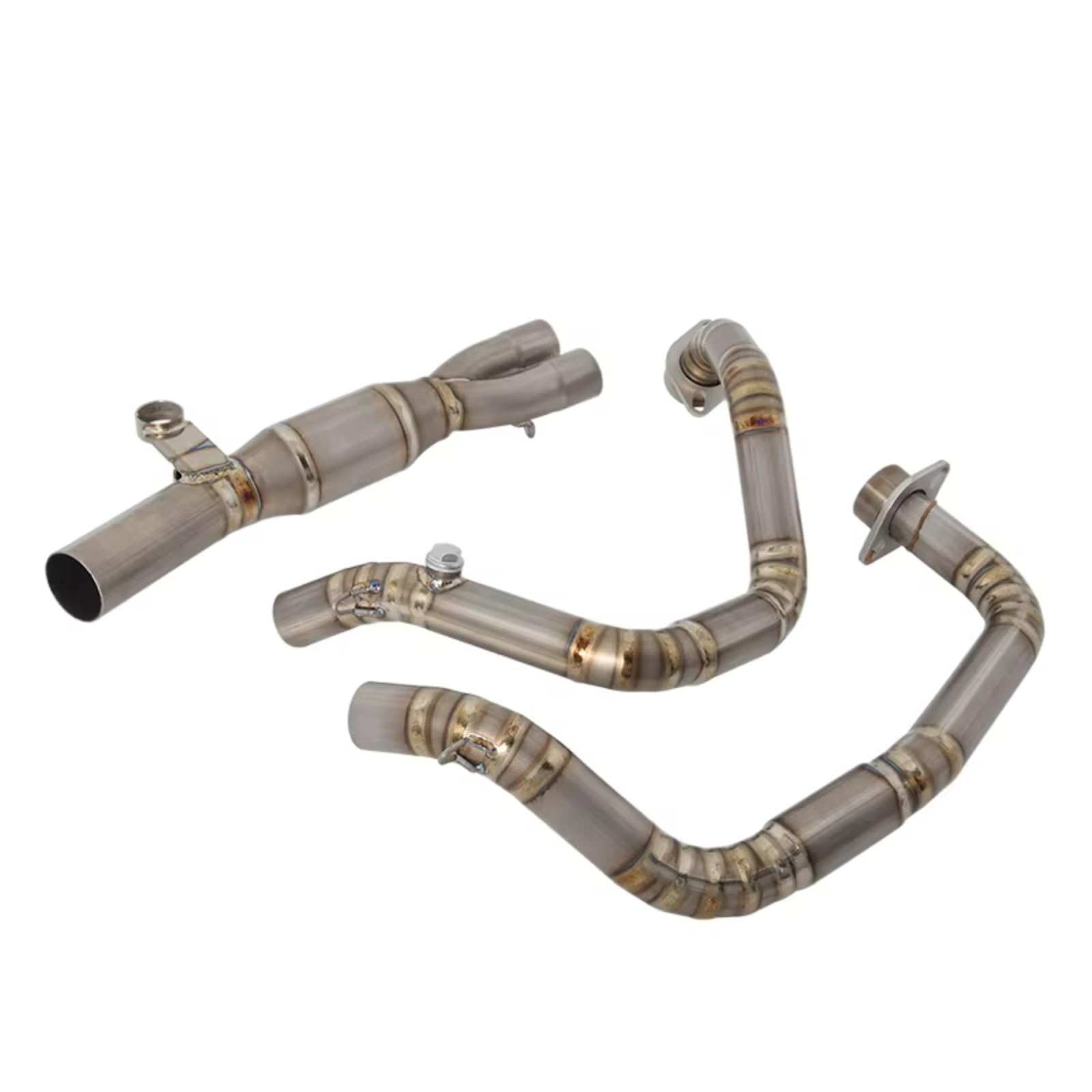 AUTEBGV Motorrad Mittelrohr Kompatibel Mit Suzuki Für GSX250R GSX250 DL250 2016-2022 Motorradauspuff Fluchtsysteme Modifiziertes Schalldämpfer-Frontverbindungsrohr(Silver) von AUTEBGV